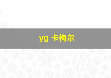 yg 卡梅尔